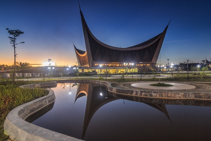 Blue hours at West Sumatera Grand Mosque