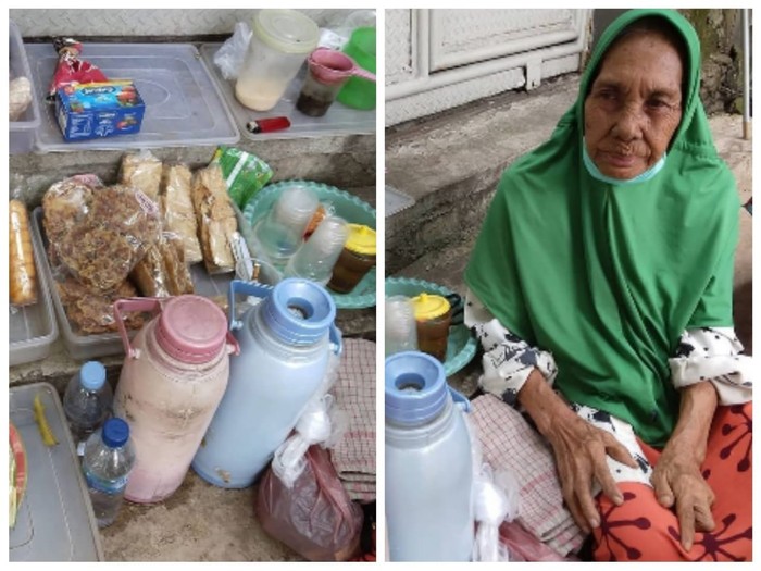 Nenek Penjual Kopi  di Stasiun Palmerah Ini Hidup Sebatang Kara