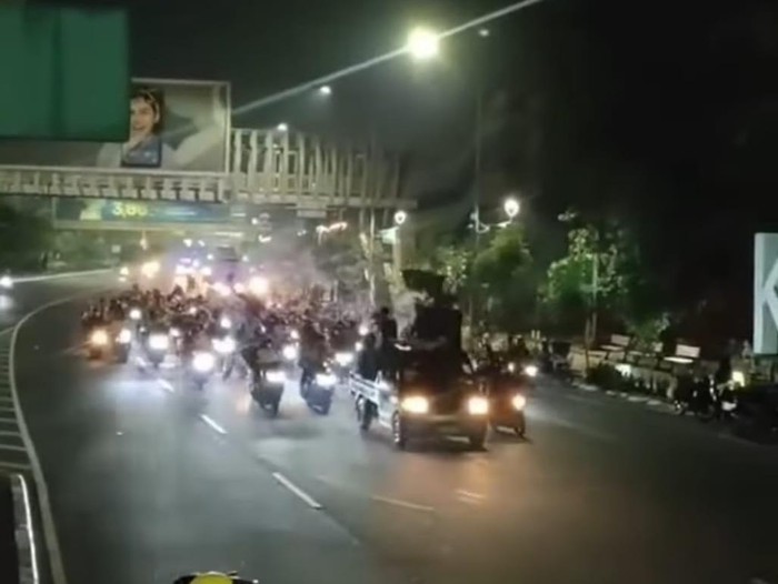 Pawai SOTR di Bekasi, Jawa Barat (tangkapan layar)