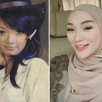 Zaskia Gotik terlihat memiliki penampilan yang cukup berbeda di masa awal karirnya dengan saat ini. Kamu lebih suka penampilannya yang dulu atau sekarang? Foto: dok. Instagram/@zaskia_gotix