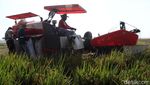 Keren Petani Jaman Now Panen Pakai Mesin Traktor