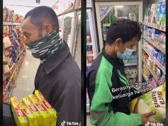 Traktir drive ojol belanja makanan Seleb TikTok Ini Hobi Traktir Driver Ojol Belanja Makanan di Minimarket