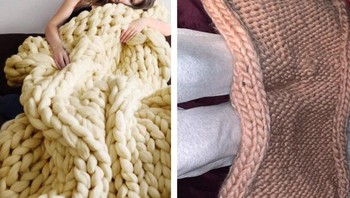 Di gambar, selimut woolnya lebar lho. Foto: Brightside