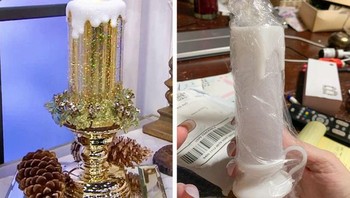 Lilinnya dibungkus asal-asalan. Foto: Brightside