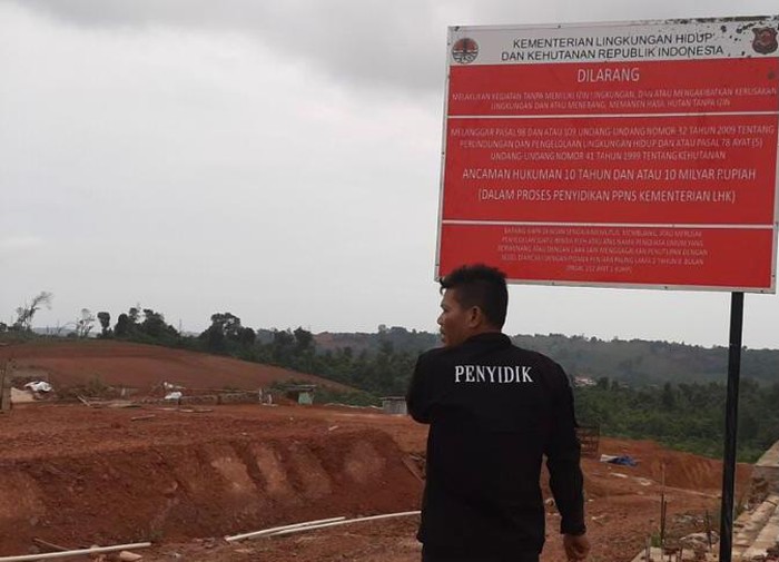 KLHK mengungkap kasus perusakan hutan lindung menjadi perumahan di Batam, Kepri (dok KLHK)