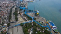 Pelabuhan Merak menghentikan pelayanan penyeberangan bagi pemudik hingga 17 Mei 2021.  