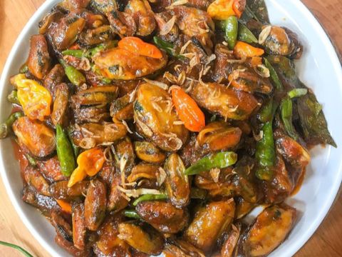 Resep Kerang Saus Padang ala Warung Tenda