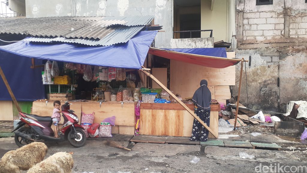 Suasana Pasar Kambing (Pasar Lontar/Pasar Kebon Melati), Tanah Abang, Jakarta Pusat, 6 Mei 2021. (Afzal Nur Iman/detikcom)