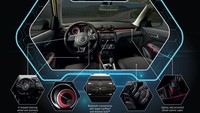 Suzuki Swift Sport spesifikasi Singapura hadir dengan velg 17 inci, ban profil 195/45, lampu depan dan lampu belakang LED, lampu kabut halogen, kamera mundur, sensor parkir belakang, keyless entry and start, layar MID 4,2 inci, head unit layar sentuh tujuh inci dengan dukungan Android Auto dan Apple CarPlay, dan AC otomatis. Untuk fitur keselamatan, mobil ini hadir dengan enam airbag, ESP, Hill-Hold Assist, EBD, ABS, hingga sistem pemantauan tekanan ban. Ada pula sistem aktif seperti Dual Sensor Brake Support (pengereman darurat otonom),  Radar Brake Support, lane departure warning and weaving alert, serta adaptive cruise control. Foto: Istimewa