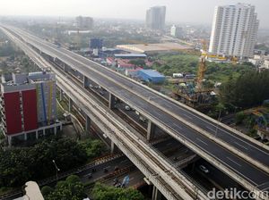 Potret Tol Layang MBZ Ditutup Selama Larangan Mudik