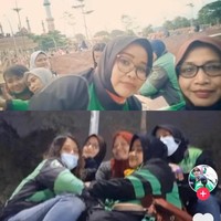 Dalam video tersebut Galuh membagikan kumpulan foto dirinya saat masih menjadi istri pejabat. Dan kehidupannya kini bergabung menjadi ojek online (ojol) wanita. Foto: Dok. Tangkap layar akun TikTok @galuh_boengas.