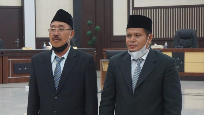 Bupati Labusel terpilih, Edimin dan Wakilnya, Ahmad Padli Tanjung