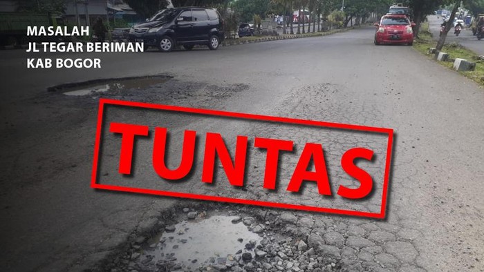 Lubang di Jl Tegar Beriman Kab Bogor Tuntas