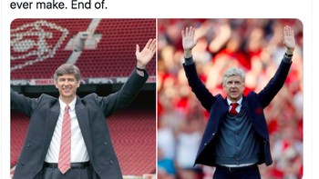 Arsene Wenger pun jadi banyak dirindukan. Foto: Twitter