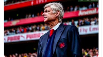 Fans Arsenal ini mengaku merindukan Arsene Wenger yang setelah dipikir-pikir, sangat baik prestasinya saat menukangi Arsenal. Foto: Twitter
