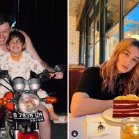 Selanjutnya ada potret Natasha Ryder bersama ayah bulenya. Paras tampan dari ayah Natasha Ryder itu nggak kalah bikin terpana. Foto: dok. Instagram/@natasharyder