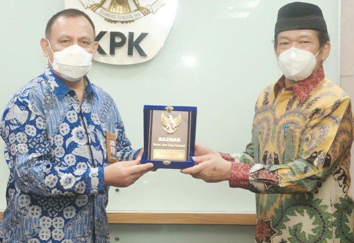 Ketua Komisi Pemberantasan Korupsi (KPK), Firli Bahuri mengapresiasi kinerja Badan Amil Zakat Nasional (Baznas)