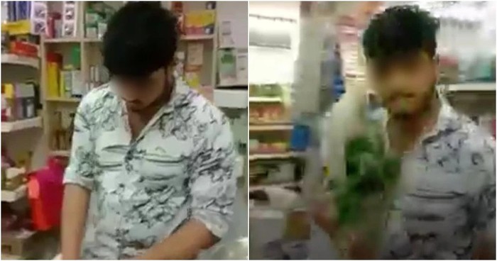 Duh! Pembeli Ini Dipukul Sayuran Gegara Tanya Harga Minuman ke Pegawai Toko