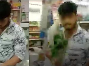 Duh! Pembeli Ini Dipukul Sayuran Gegara Tanya Harga Minuman ke Pegawai Toko