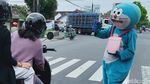 Pengamen Badut Makin Marak di Klaten