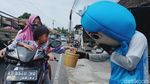 Pengamen Badut Makin Marak di Klaten