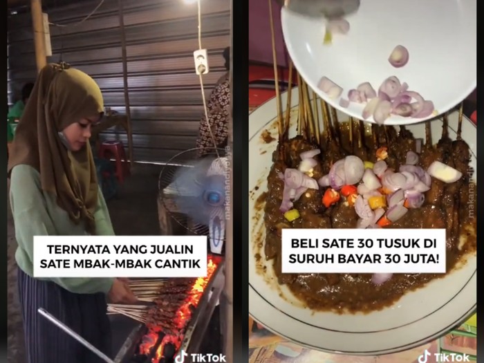Penjual sate cantik Manisnya Naya, Penjual Sate Ayam yang Laris Manis di Yogyakarta
