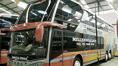 Melihat Lebih Dekat Bus Tingkat Terbaru PO Rosalia Indah