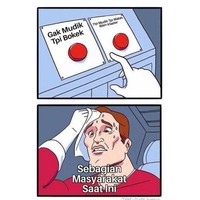 Ayo jujur nih, kalian lebih pilih yang mana, gak mudik tapi bokek atau tetap mudik tapi malah nyebarin virus? Foto: me.me