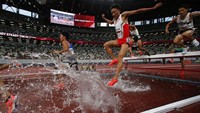Sedangkan sprinter andalan Indonesia, Lalu Muhammad Zohri, finis di peringkat ketujuh.  