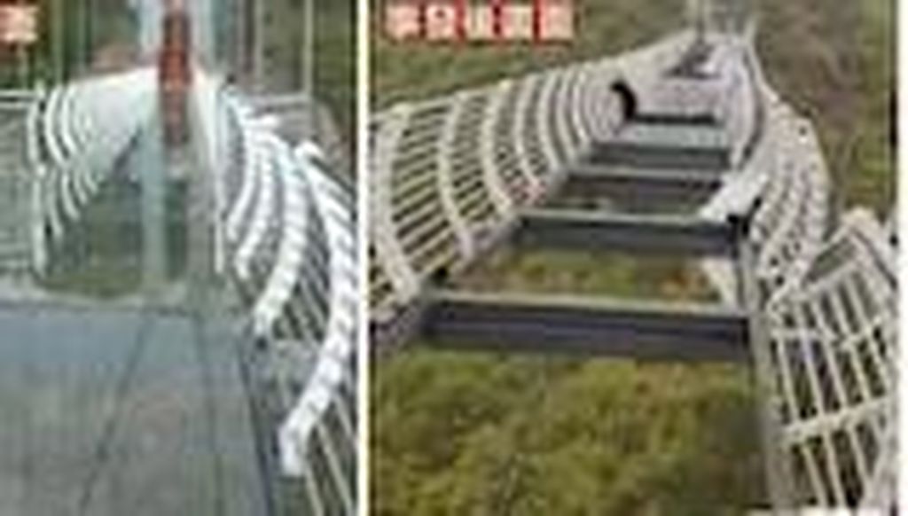 Jembatan Kaca di China Hancur, Wisatawan Terjebak di Tengahnya
