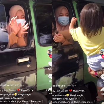 Kisah viral bocah yang menangis saat berpisah dengan pengasuhnya.