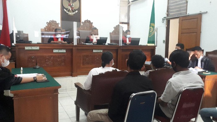 Sidang pleidoi kasus kebakaran gedung Kejagung (Dwi Andayani-detikcom)