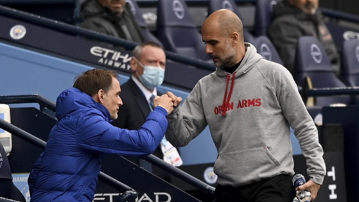 Pep Guardiola punya respek dan kekaguman besar untuk Thomas Tuchel. (Foto: Shaun Botterill/AP)