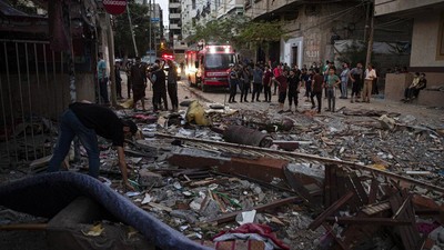 Kota Gaza Porak Poranda Usai Digempur Serangan Udara Israel