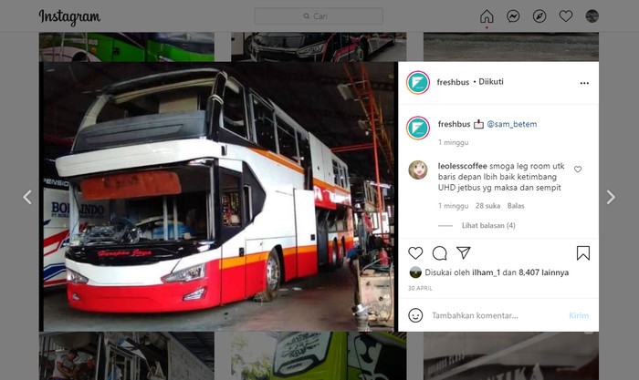 Penampakan calon bus UHD karoseri Tentrem