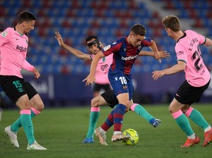 Ditahan Levante, Peluang Barcelona Raih Gelar LaLiga Menipis
