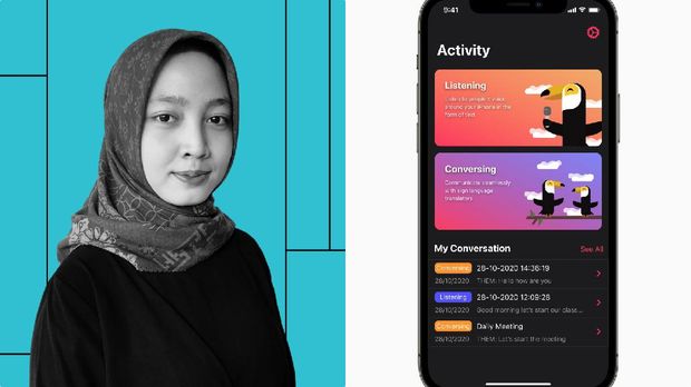 Aisyah Widya Nur Shadrina pengembang aplikasi Hearo