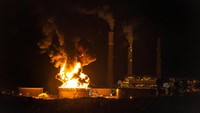 Menara yang dihantam sebelumnya di Gaza digambarkan oleh Hamas sebagai bangunan tempat tinggal. Itu juga menampung kantor beberapa pejabat Hamas. AP Photo/Tsafrir Abayov  