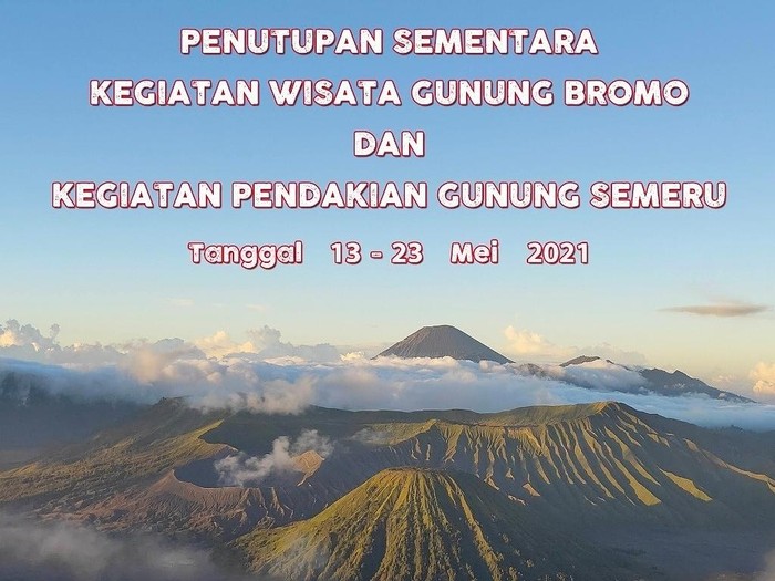 bromo ditutup