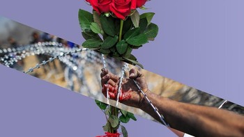 Dia adalah Ugur Gallen seorang seniman yang tergerak hatinya untuk menyebarkan kedamaian dengan membuat gabungan foto perbandingan yang menohok dari konflik Palestina. (Foto: Instagram/ugurgallen)