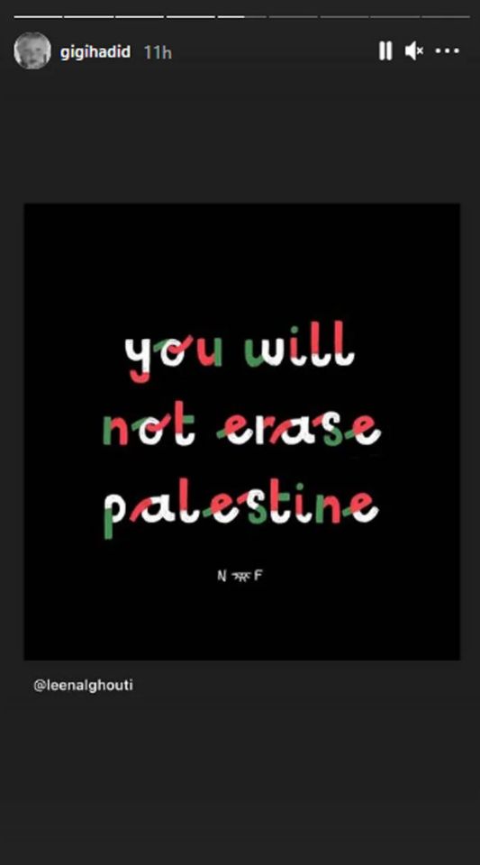 Dukungan Gigi Hadid Terhadap Palestina