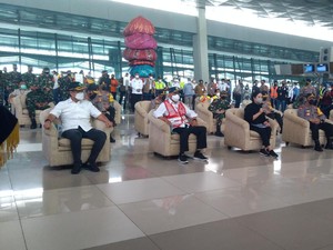 Puan, Panglima, hingga Kapolri Tinjau Larangan Mudik di Bandara Soetta