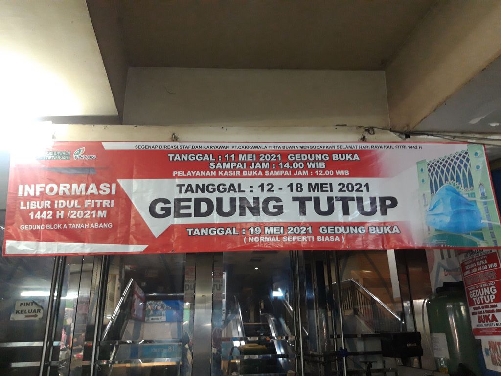 Suasana di Pasar Tanah Abang Jakpus