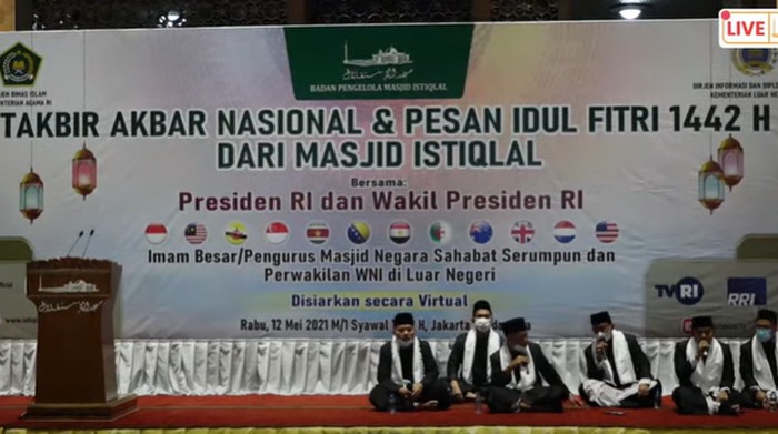 Takbir Nasional Virtual Masjid Istiqlal (Dok. Akun youtube Masjid Istiqlal TV)