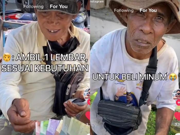 Video TikTok viral, ambil satu lembar uang sesuai kebutuhan. Video TikTok viral, ambil satu lembar uang sesuai kebutuhan.