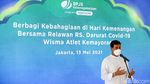 Berbagi Kebahagiaan Lebaran Bersama Petugas Kesehatan di Wisma Atlet