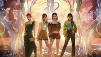 aespa tampil beda dalam teaser foto Next Level. Kesan fantasi dan futuristik masih tetap terasa seperti teaser debut Black Mamba. (Foto: dok. SM Entertainment)