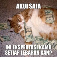Kadang ekspetasi memang tak selalu sesuai dengan kenyataan yang ada. Ngaku aja, ekspetasi angpao Lebaran kamu juga gini kan? Foto: 1cak.com