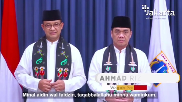Gubernur DKI Jakarta, Anies Baswedan dan Wagub DKI Jakarta, Ahmad Riza Patria (Screenshot Instagram Riza Patira)