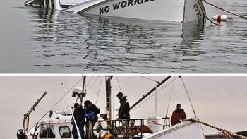 ulisan di kapalnya sih jangan khawatir, tapi malah tenggelam. Foto: boredpanda